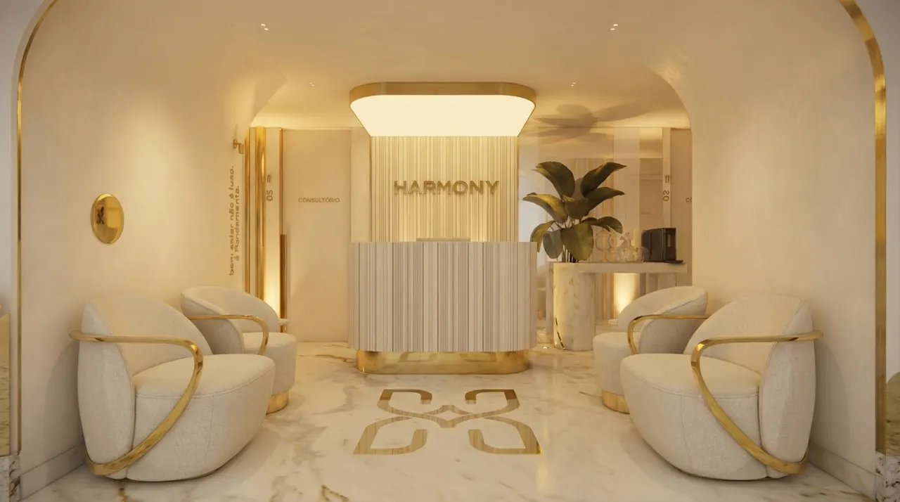 Interior da clínica Harmony Esthétique